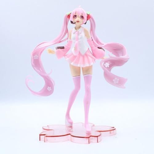 LIRUOXI für Hatsune Miku Figur Handmade PVC Anime Cartoon Charakter Modell Statue Figur, Desktop Ornamente Dekorationen Geschenke für Fans (Kirschblüte) von LIRUOXI