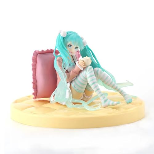 LIRUOXI für Hatsune Miku Figur Handmade PVC Anime Cartoon Charakter Modell Statue Figur, Desktop Ornamente Dekorationen Geschenke für Fans (Sitzhaltung) von LIRUOXI