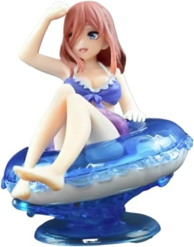 LIRUOXI für Hatsune Nakano Schwimmen Ring Action Figur Handmade PVC Anime Cartoon Charakter Modell Statue Figur, Desktop Ornamente Dekorationen Geschenke für Fans (Nakano Miku) von LIRUOXI