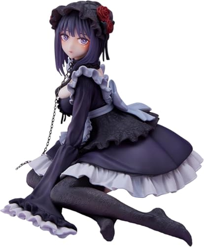 LIRUOXI für Kitagawa Marin Figur Anime My Dress-Up Darling Action Figur Modell Sammlerstücke Charakter Sitzende Position Statue Figur Desktop Dekorationen 15cm (Schwarz) von LIRUOXI