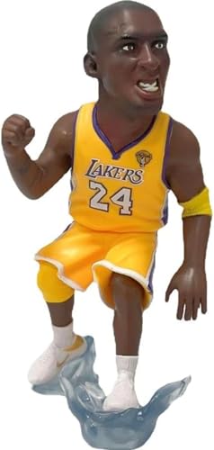 LIRUOXI für Kobe Q Version Kobe Bryant Figur Handmade PVC Anime Cartoon Charakter Modell Statue Figur, Desktop Ornamente Dekorationen Geschenke für Fans (Gelb) von LIRUOXI