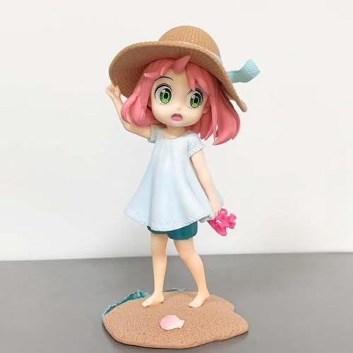 LIRUOXI für Sommer Strand Anya Forger in SPY × Family Figur Handmade PVC Anime Cartoon Charakter Modell Statue Figur, Desktop Ornamente Dekorationen Geschenke für Fans von LIRUOXI