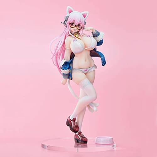 LIRUOXI für Sonico White Cat Ver Anime Action Figur Handmade PVC Anime Cartoon Charakter Modell Statue Figur, Desktop Ornamente Dekorationen Geschenke für Fans von LIRUOXI