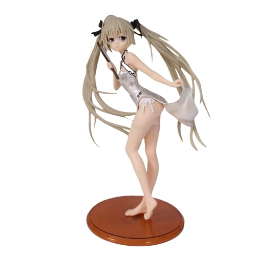 LIRUOXI für Wabi-sabi Dome Girl Cheongsam Figur Handmade PVC Anime Cartoon Charakter Modell Statue Figur, Desktop Ornamente Dekorationen Geschenke für Fans (Kuppel Mädchen Weiß Mondlicht Pass) von LIRUOXI