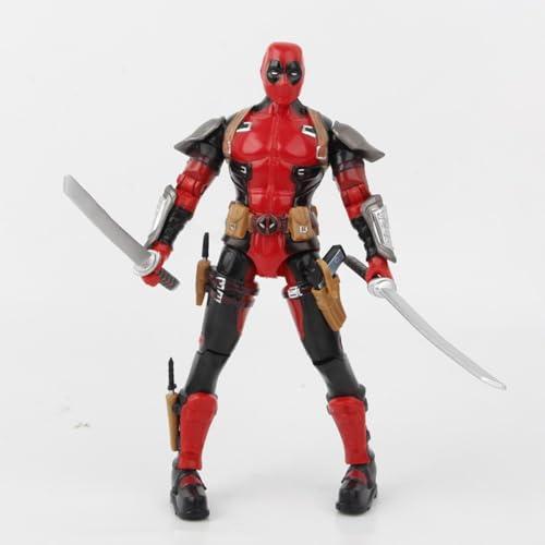 LIRUOXI für Wolverine und der Dead-Pool Figur Handmade PVC Anime Cartoon Charakter Modell Statue Figur, Desktop Ornamente Dekorationen Geschenke für Fans (Rote Farbe) von LIRUOXI