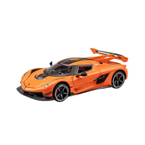 LIRUOXI für große Koenigsegg Replik echte Legierung Super Sportwagen Figur Handmade PVC Anime Cartoon Charakter Modell Statue Figur, Desktop Ornamente Dekorationen Geschenke für Fans (orange) von LIRUOXI