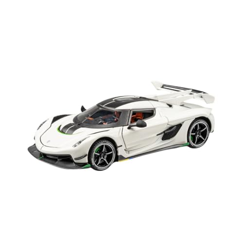 LIRUOXI für große Koenigsegg Replik echte Legierung Super Sportwagen Figur Handmade PVC Anime Cartoon Charakter Modell Statue Figur, Desktop Ornamente Dekorationen Geschenke für Fans (weiß) von LIRUOXI