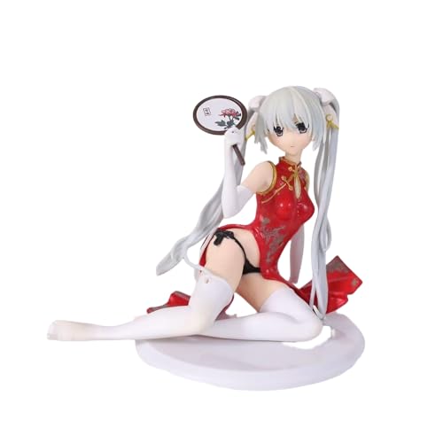 LIRUOXI für sitzende Kuppel Mädchen Figur Handmade PVC Anime Cartoon Charakter Modell Statue Figur, Desktop Ornamente Dekorationen Geschenke für Fans (Sitzende Kuppel Mädchen Rot) von LIRUOXI