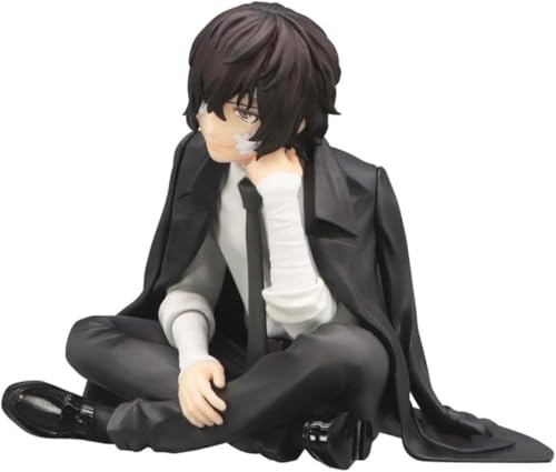 LIRUOXI für streunende Hunde Figur Dazai Osamu Nakahara Chuuya Anime Nudel Stopper Figur Sammlerstück Sitzendes Modell PVC Cartoon Statue Home Decor Desktop Ornament (Dazai Osamu) von LIRUOXI