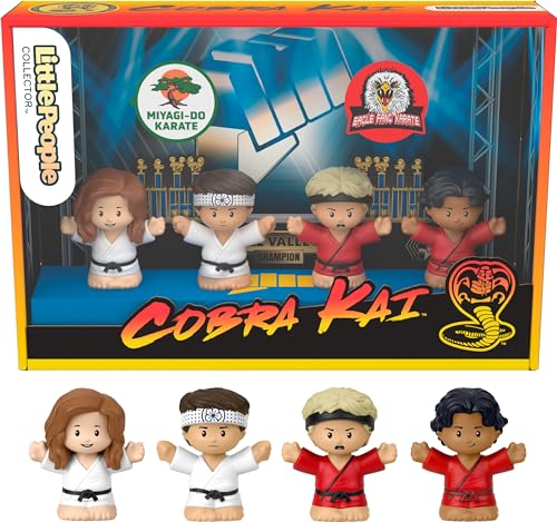 Little People Collector Cobra Kai Special Edition Figuren-Set für Erwachsene & Fans in einer Display-Geschenkbox, 4 Figuren von LITTLE PEOPLE COLLECTOR