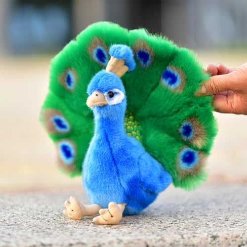 LIUHONGFEI Simulation Pfau Plüschtier Lebensechte Stofftierpuppe Die Breite des Bildschirms beträgt etwa 8,6 Zoll. von LIUHONGFEI