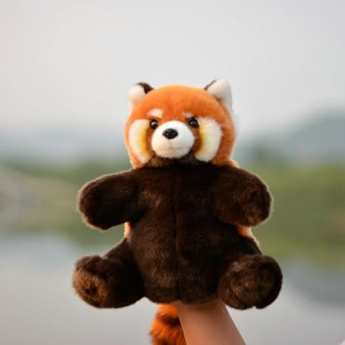 LIUHONGFEI Red Panda Handpuppe, Bauchwehr Requisite, Lehrbedarf Puppe, lebensechte Stofftiere, Plüschtier von LIUHONGFEI