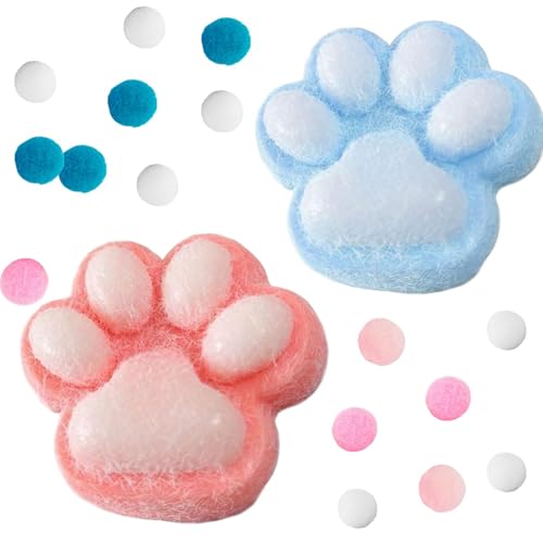 2 Stück Cat Paw Squishy Toy, Fufu Squishy, Taba Squishy, Big Süße Katzenpfote Pfote Spannungsball Spielzeug Toys Anti Bällen Entspannungsspielzeug Katzenpfoten-Quetschbälle von LIURFLNC