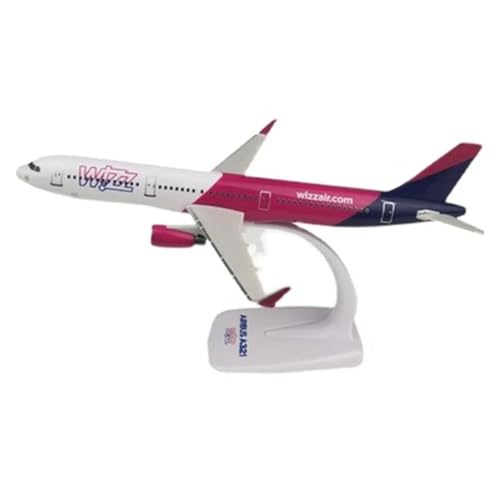 LIUSANG Maßstab 1/200 für Wizz A321 Flugzeugmodell mit Basis statisches Flugzeugmodell simuliert Maßstab Flugzeug Dekoration Büro geeignet für Display von LIUSANG