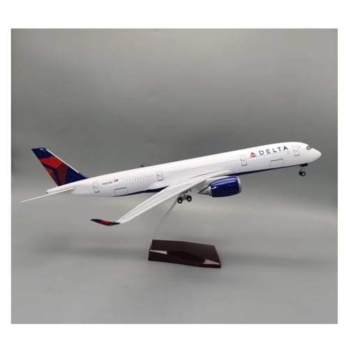 LIUSANG Maßstab 47 cm, 1:142 für Delta-Luftlinien, Modellflugzeug, A350, Airbus, LED-Licht, Druckgussmaschine, fertiges Modell, geeignet für Display (kein Licht) von LIUSANG