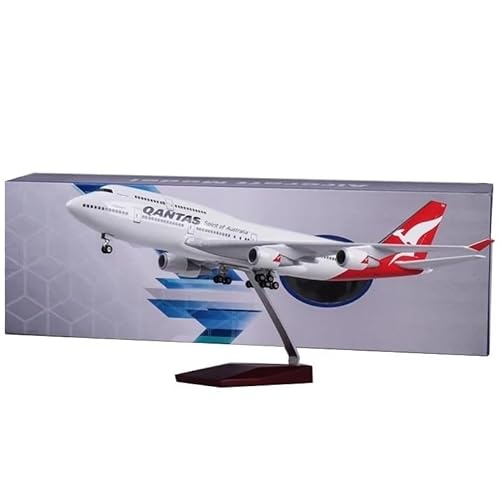 LIUSANG Maßstab 47 cm, 1:150 für Qantas Airways 747 Boeing-Modell, LED-Licht, Druckgussmaschine, fertiges Modell, geeignet für Display (kein Licht) von LIUSANG