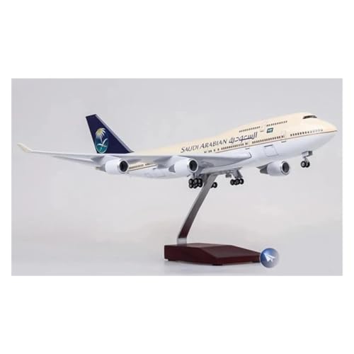 LIUSANG Modellflugzeuge 47 cm 1/150 for Saudi Arabian Airlines Modell 747 B747-400 Flugzeug Druckguss Kunststoff Flugzeug Dekoration Büro Für Ausstellungszwecke geeignet(No Light) von LIUSANG