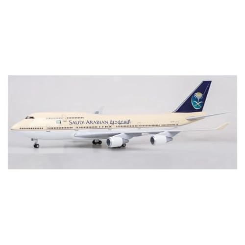 LIUSANG Modellflugzeuge 47 cm 1/150 for Saudi Arabian Airlines Modell 747 B747-400 Flugzeug Druckguss Kunststoff Flugzeug Dekoration Büro Für Ausstellungszwecke geeignet(with Light) von LIUSANG