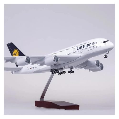 LIUSANG Modellflugzeuge 50,5 cm 1/160 for Flugzeug A380 Lufthansa Flugzeug Modell Airline Modell Maßstab Flugzeug Dekoration Büro Für Ausstellungszwecke geeignet(No Light) von LIUSANG