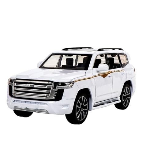 LIVEDOLLS Pull-Back-Modell Für L&and Cruiser LC300 SUV Legierung Druckguss Metall Modell Auto Pull Back 1:32 Anteil(White No Box) von LIVEDOLLS