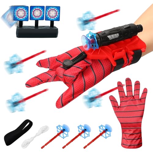 LIVESTN Launcher Handschuh, Spider Hero Handschuhe, Spider Spielzeug Handschuh, Launcher Spielzeug Handgelenk Spielzeug Set Lustiges Lernspielzeug für Kinder von LIVESTN