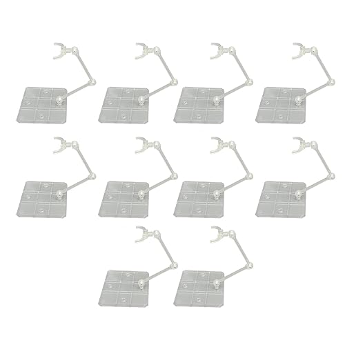 10 Sets Action-Figuren-Ständer, transparenter Acryl-Anime-Figuren-Display-Ständer, Stütz-Halter-Basis mit 20 Installationszubehör für SD, BB, Puppe, Modell, Figur von LIYJTK