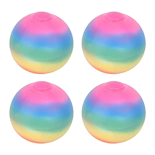 4 Stück Squeeze Stress Ball Regenbogen Sensorisches Farbwechselspielzeug Mesh Relief Bälle Zappelspielzeug für Kinder Erwachsene Spaß Kinder Erwachsene Dehnbar von LIYJTK