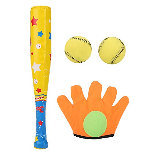 4PCS Sport Baseball Spielzeug Weiche Bat Ball Handschuh Set Kinder Saugnapf Klebrige Kleinkind Frühen Lernen Spaß Im Freien Eltern Kind Fangen Griff von LIYJTK