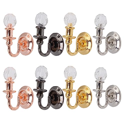 8pcs Dollhouse Wall Sconces 1: 12 Scale Lamp Miniature Models Sand Table Lighting Toy Fairy Garden Lights Simulated Colorful Decor for 1:12 Doll House Landscape Decorations von LIYJTK