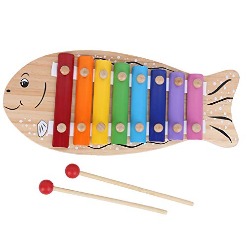 Baby-Musikinstrumente, Holz-Schlaginstrumente-Set, Musikspielzeug für Kleinkinder, Kinder, Holzfisch-Schlagspielzeug, Lernpuzzle, neutrale Farben, modernes Boho-Musikspielzeug von LIYJTK