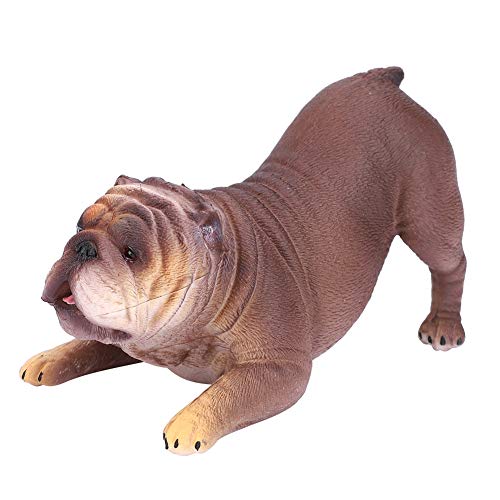 Hochsimuliertes französisches Liegen, Sammlerfiguren, Bulldoggen-Modell, schläfrige Softies, Plüsch-Haustiere, Spielzeug, solide Miniatur-Hundefiguren, Spielzeug-Set für (Liegende Bulldogge878) von LIYJTK