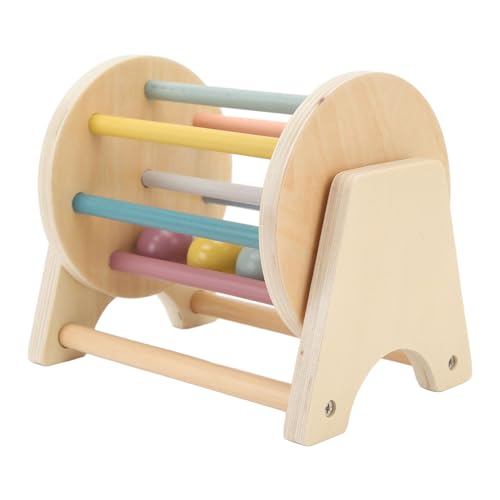 Holzrassel, rollende Trommel, Montessori-Kugelzylinder, Spielzeug, Logik, Denken, Hand-Augen-Koordination, sichere Holztrommel für Kleinkinder, Neugeborene von LIYJTK