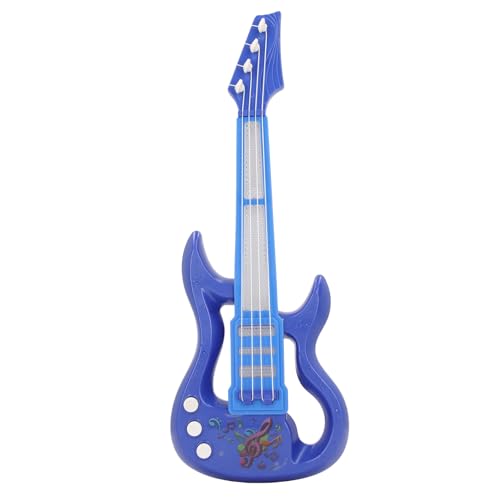 Kinderspielzeug-Ukulele-Gitarre, Mini-Kindergitarre, Kindergitarre, Musikspielzeug, 4 Saiten, Musiklicht, klarer Klang, Ukulele-Instrumentenspielzeug, pädagogisches (Blue) von LIYJTK