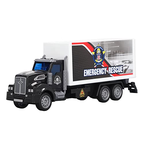 LIYJTK 1:48 Pullback Truck Transport Fahrzeug Container Flathead Pull Back Transport ABS Material Aussehen Notfall Auto Spielzeug (Long Head Truck) von LIYJTK