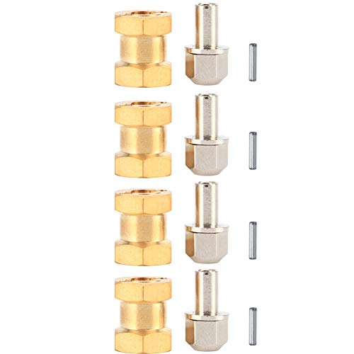 LIYJTK 12mm 15mm 17mm Messing Combiner Zubehör RC Auto Messing Combiner für SCX10 90046 90047 1 10 RC Crawler Auto (15mm) von LIYJTK