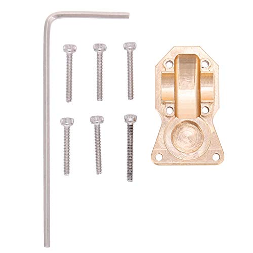 LIYJTK Messing-Gegengewichts-Diff-Abdeckungssatz, Modifikationsteile, Differentialbrücken-Achsen-Zubehör für Axial SCX24 90081 AXI00002 1/24 RC-Car von LIYJTK