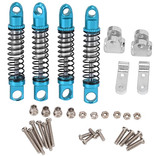 LIYJTK Metall-Stoßdämpfer vorne hinten, Dämpfer, Aluminiumlegierung, RC-Car-Absorber, 4 Set Absorber, kompatibel für WPL D12 1/10 RC-Car-Upgrade-Teile (Blue) von LIYJTK