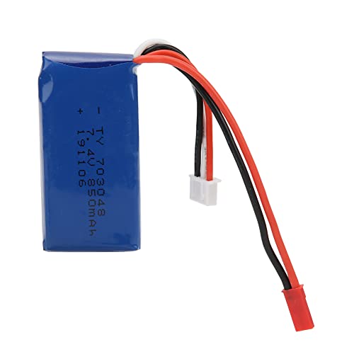 LIYJTK RC-Batterie, Hubschrauberbatterie 7,4 V 850 mAh für WL V912 V262 V333 4CH Single Blade RC Hubschrauber-Modellspielzeug von LIYJTK