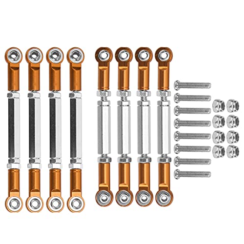 LIYJTK Servo-Zugstange, Metall-Lenkstangen-Set, Krawatte, RC-Zubehör, Verbindungsarm-Enden, Anschluss für WPL MN Feiyu (Gold) von LIYJTK