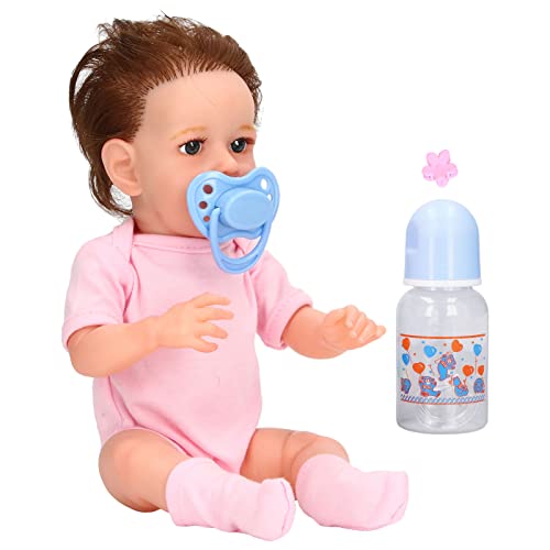 LIYJTK Silikonkörper, echte Babypuppe, schlafende Kinder, Geschenkset, wiedergeborene 12-Zoll-lebensechte Neugeborene für Kinder ab 3 Jahren (Liam Silicone Baby Girl) von LIYJTK