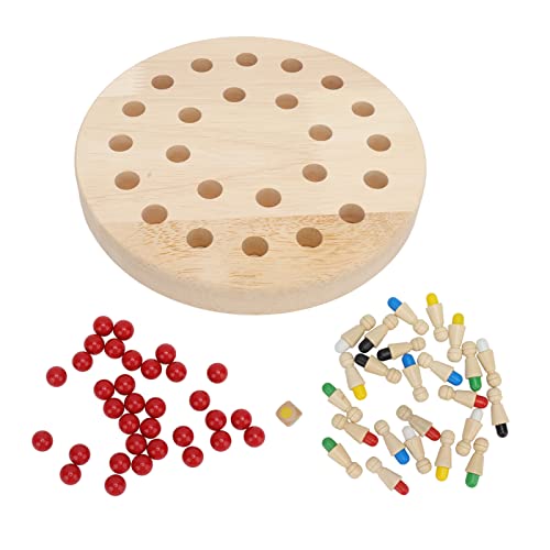 Memory-Spiel aus Holz für Kinder, Brettspiel, verbessern und färben kognitive farbige Schachfiguren, Montessori-Pädagogisches Denksport-Spielzeug, ab 3 Jahren von LIYJTK