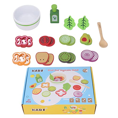 Obstsalat-Spielzeug aus Holz, pädagogisches Spielzeug für Kinder, Puzzle, Lernen, Eltern-Kind-Interaktion, Küchenspielset von LIYJTK