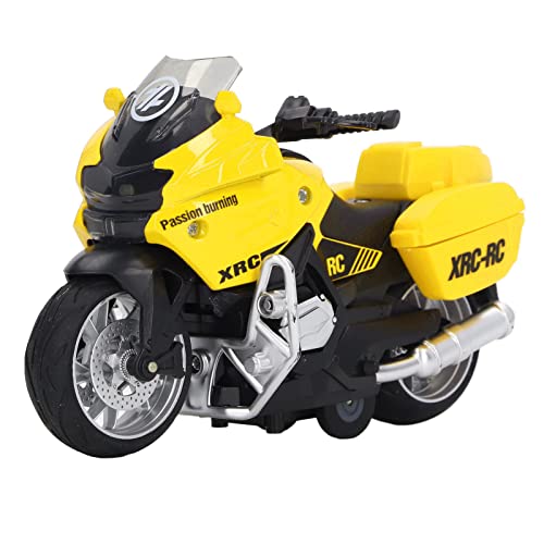 Toy Motorcycle Pull Back with Sounds and Lights 1:16 Scale Model Vehicle Alloy Sound Light Educational Portable for Kids Age 3+ Year Old Birthday Party Supplies (Yellow) von LIYJTK