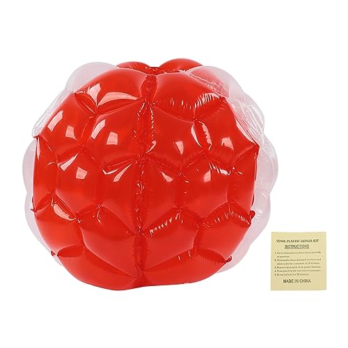 Aufblasbarer Stoßball, 23,6 Zoll, Faltbarer, tragbarer Körperblasenball, 90 x 75 cm, Outdoor-Teamspiel, Blasenball für Familienpartyspiele (Rot) von LIZEALUCKY