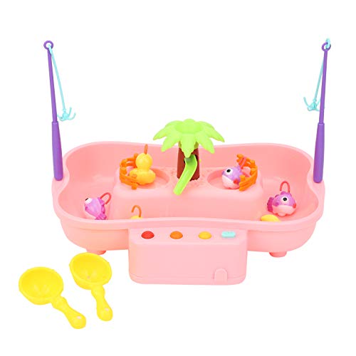 Electric Fishing Game Toys, Tub Rotatable Hook Kids Educational Toys Fish Toy Learning with Music Light Effect for Boys Girls Children Toddlers ((Powder: 888-58 deep Powder (Bring Your own) von LIZEALUCKY