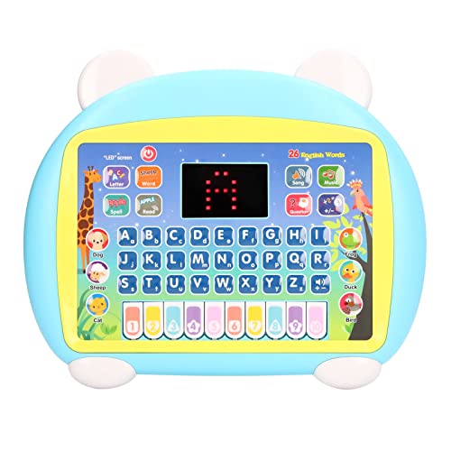 Kids English Learning Cartoon Machine, LED Screen Learning Machine Toys, English Early Educational Interactive Tablet Point Reading Machine for Boys Girls (Blue) von LIZEALUCKY