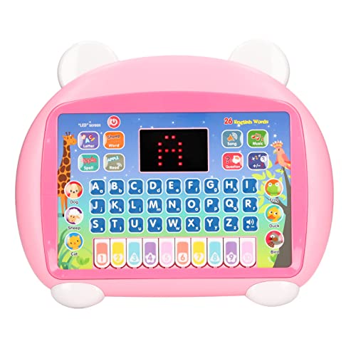 Kids English Learning Cartoon Machine, LED Screen Learning Machine Toys, English Early Educational Interactive Tablet Point Reading Machine for Boys Girls (pink) von LIZEALUCKY