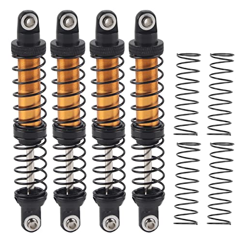 LIZEALUCKY 4 Stück RC-Kletterfahrrad Universal-Ölfederungsstoßdämpfer, Ölfederungs-Stoßdämpfer-Dämpfer-Passform, Stoßdämpferfederung aus Aluminiumlegierung für RC-Car (90mm) von LIZEALUCKY