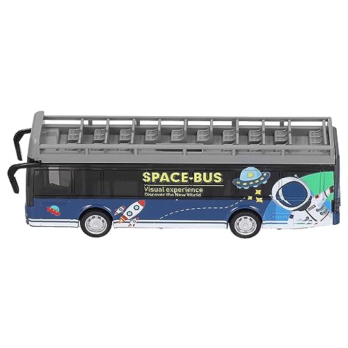 LIZEALUCKY Mini-Bus-Modellspielzeug, Pullback-Legierungsfahrzeugspielzeug mit Licht- und Soundfunktion, Simulationsauto-Modellsammlung, Dekoration für und Mädchen ((Dark Blue)) von LIZEALUCKY