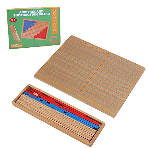 LIZEALUCKY Numerisches Additions- und Subtraktionsbrett aus Holz, Mathematikspielzeug, Holzspielzeug, Zählstäbe, Zahlenmathematikspiele, Lernspielzeug für Kleinkinder für Mädchen und von LIZEALUCKY